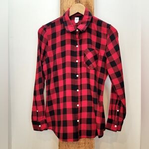 GAP Red and Black Checkered Casual Shirt